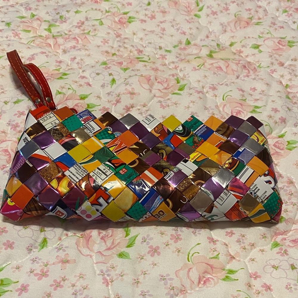 Nahui Ollin Multicolor Woven Wristlet